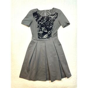 Elie Tahari for Design Nation Womens 4 Black Fit Flare Dress Night Combo